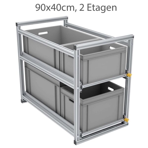 Auszugsystem 220kg, für die Aufnahme von Euroboxen