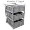 Auszugsystem mit 3 Etagen für den Ausbau