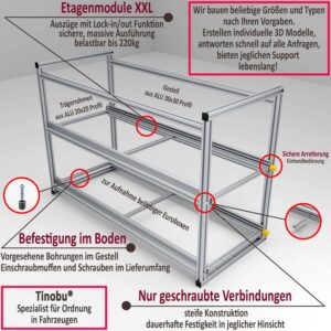 Heckauszug mit Etagen für Wohnmobil