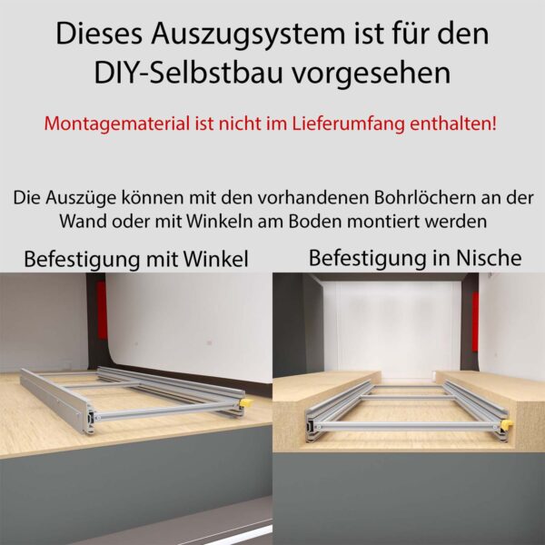 Auszugssystem Heckgarage DIY Selbstausbau