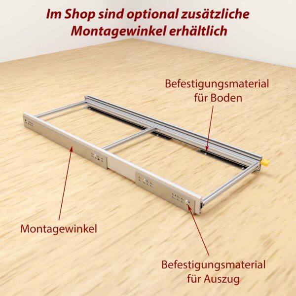 Bodenmontage Auszug Winkel