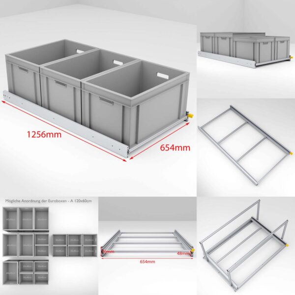 Auszug 120x60cm für Euroboxen